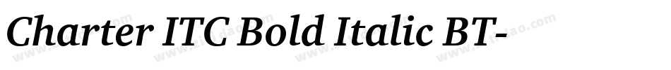 Charter ITC Bold Italic BT字体转换
